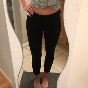 Black polka dot pixie pants